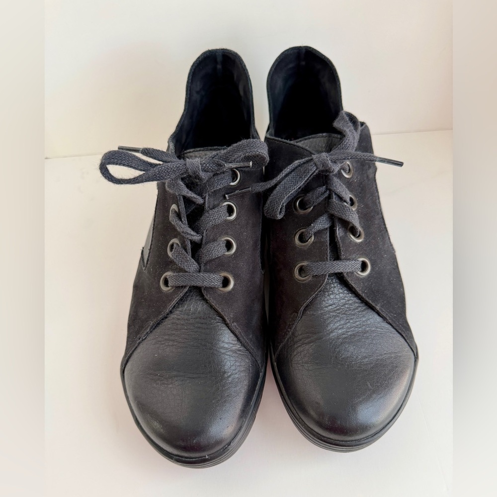 Arche Black Leather and Suede Soft Sneakers, 41 (9.5)